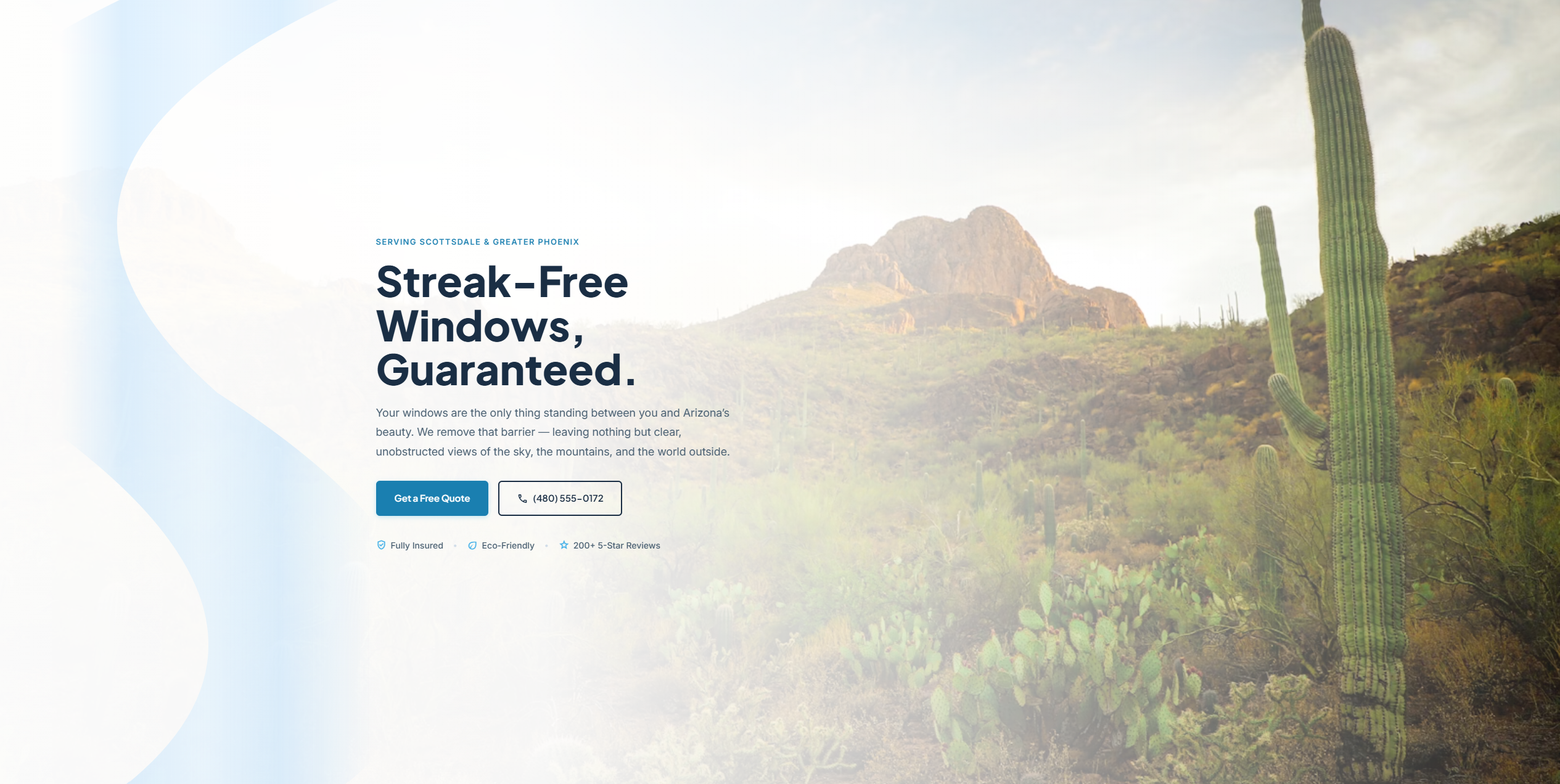 Clearview Window Cleaning starter site screenshot